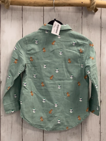 H&M  Hemd  Gr. 98  mint Schneemänner Rehe 