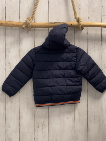 S´Oliver  Jacke  Gr. 92  blau Kapuze orange weißer Streifenbund orange Futter 