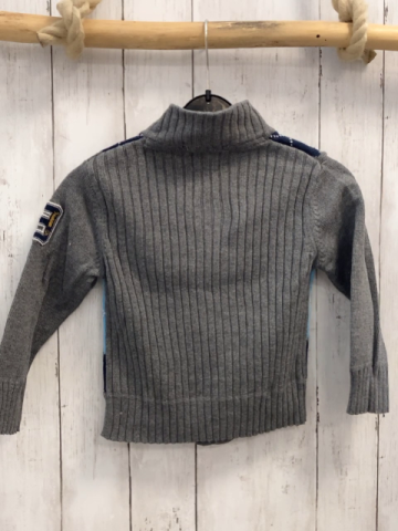 H&M  Strickjacke  Gr. 104  grau hellblau blau weiße Rauten 