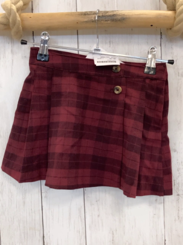 neu H&M  Rock Gr. 92  weinrot aubergine kariert NP 14,99 € 