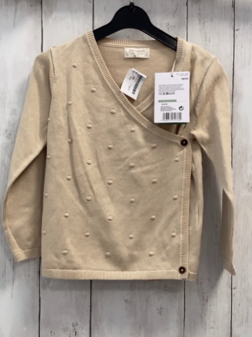neu  Pullover  Gr. 104  creme Strick seitliche geknöpfe Noppen 