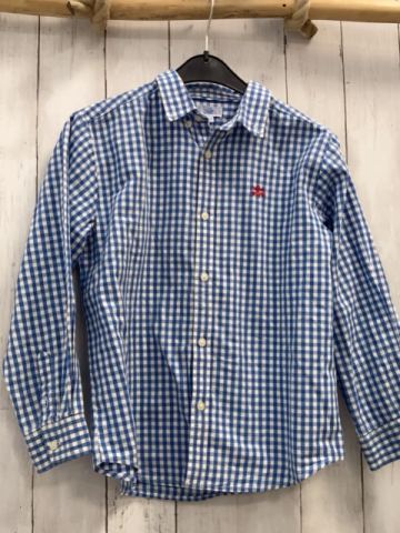  Hemd  Gr. 128  hellblau weiß kariert 