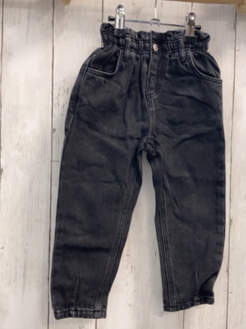 Zara  Hose  Gr. 98  dunkelgrau Jeans Gummizugbund 