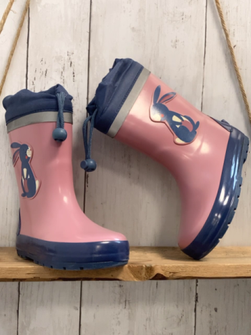   Gummistiefel  Gr. 28  rosa blau Hase gefüttert 