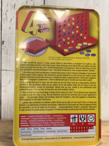 neu  Spiel 4 gewinnt Blechdose 