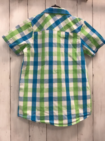  Sommerhemd  Gr. 122  helllgrün blau weiß kariert 