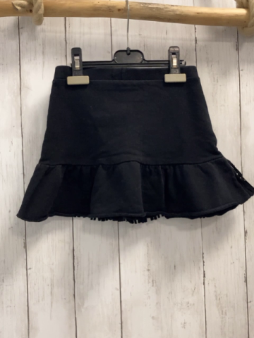  Rock Gr. 116  schwarz Fransen Nieten