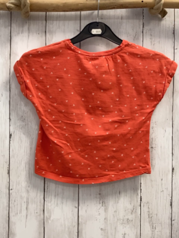 Okaidi  T-Shirt  Gr. 110  rot Mädchen mit Haarschleife 