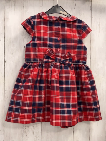 Sergent Major  Kleid  Gr. 104  rot blau weiß silber kariert 