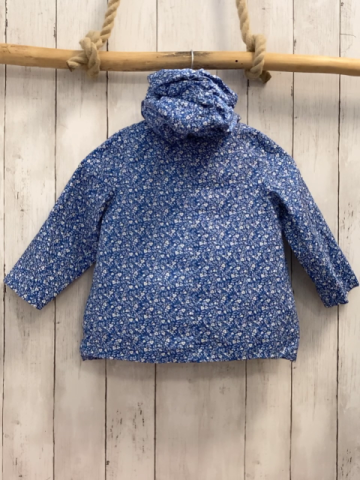 2tlg Sergent Major  Regenjacke + Weste  Gr. 92  blau weße Blumene 