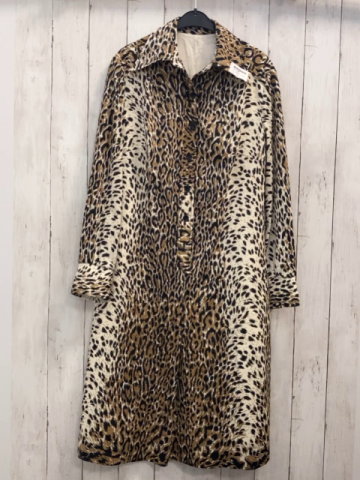   Kleid Gr. 36  beige schwarz braun leoprint 