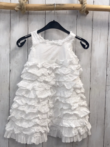 Herlooms  Kleid  Gr. 98  weiß Rüschen 