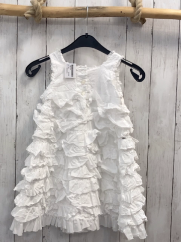 Herlooms  Kleid  Gr. 98  weiß Rüschen 