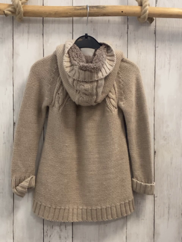 Mayoral  Strickjacke  Gr. 104  beige Zöpfe Kapuze Teddyfutter 