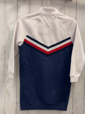 Tommy Hilfiger  Kleid  Gr. 140  weiß blau + rot blaue Zackenstreifen 