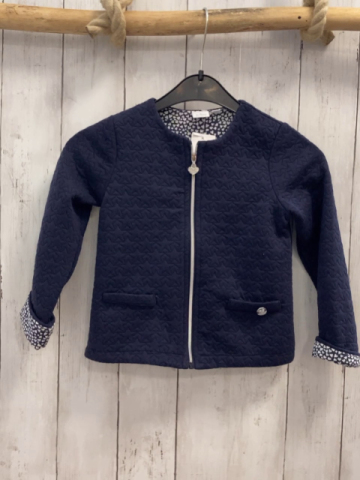 Blukids  Sweatjacke  Gr. 86  blau gestickte Sterne Futter mit weißn hrzen 