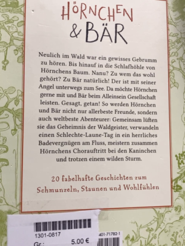   Buch Hörnchen und Bär 