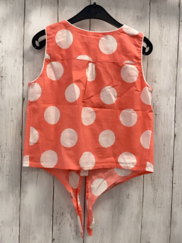 next Sommerbluse Gr. 134  hellrot weiße Punkte