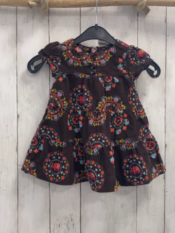 GAP Kleid  Gr. 80  braun Kord Blumen 