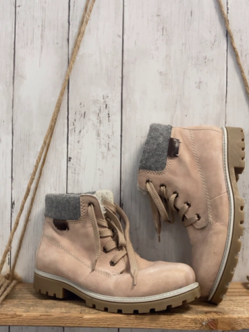 Rieker  Boots  Gr. 38 rosa grauer Bund minimale Gebrauchssrpuen 