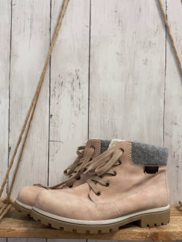 Rieker  Boots  Gr. 38 rosa grauer Bund minimale Gebrauchssrpuen 