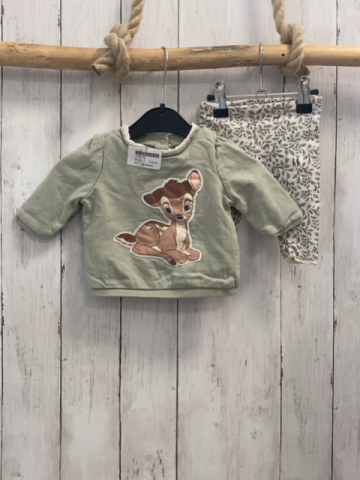 2tlg Disney  Pullover + Leggings  Gr. 62  mint weiß Bambi