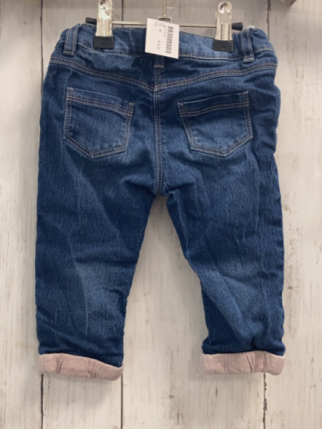   Hose   Gr. 80  blau Jeans gefüttert gestickteBlumen 