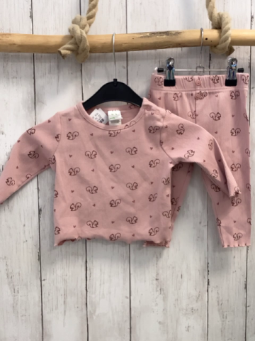 2tlg Alana  Langarmshirt + Leggings  Gr. 74  rosa Eichhörnchen 