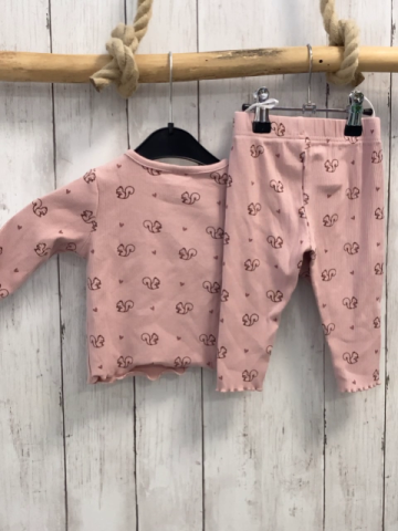 2tlg Alana  Langarmshirt + Leggings  Gr. 74  rosa Eichhörnchen 