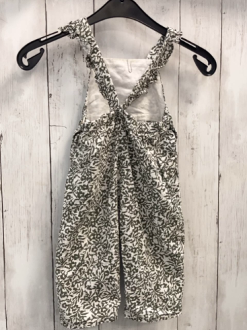 Mango  Jumpsuit  Gr. 80  weiß oliv Blümen + Blätter 