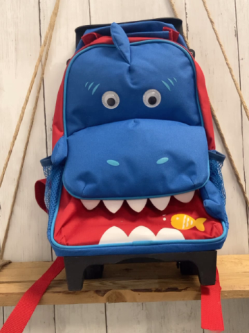  Koffer blau rot Monster 