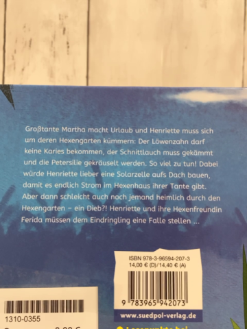   Buch Heinriette Huckepack  Puddingzauber im Hexengarten 