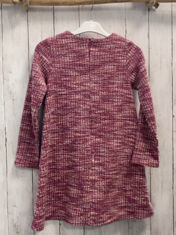 mayoral  Kleid  Gr. 134  weiß pink grau meliert mit goldenen Glitzerfäden 
