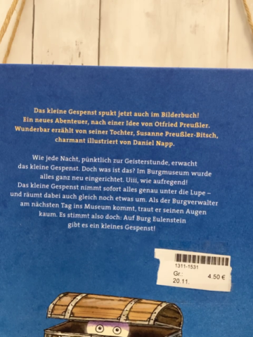  Buch Das kleine Gespenst Tohuwabohu auf Burg Eulenstein 