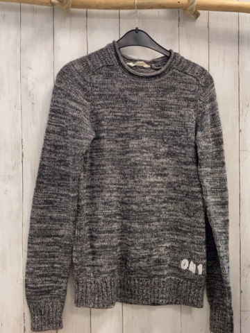 H&M Pullover  Gr. 170  grau hellgau meliert Strick 