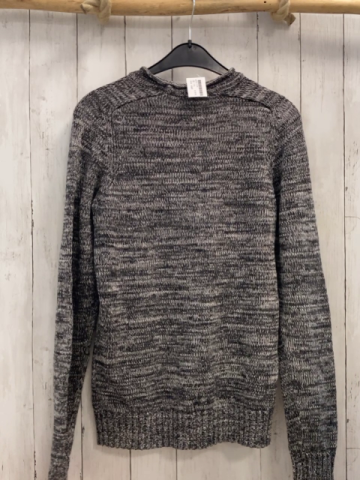 H&M Pullover  Gr. 170  grau hellgau meliert Strick 