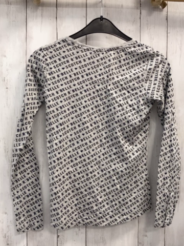 Scotch & Soda  Langarmshirt  Gr. 152  grau schwarze Schrift mit Herzen 