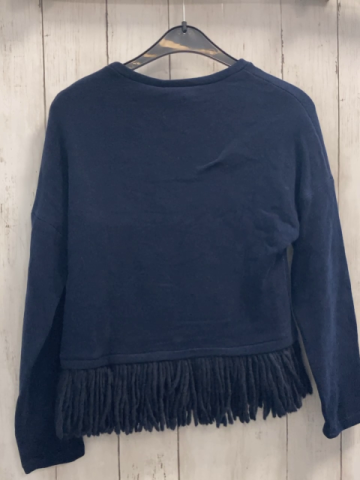 neu Elsy Girl  Pullover  Gr. 146/152  blau Fransensaum NP 89,90 € 