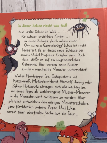 Die Monsterschule  Buch Achtung, Pups-Pillen-Verschwörung 