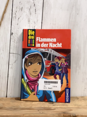 Drei!!! Buch Flammen in der Nacht 