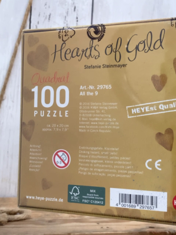 neu  Puzzle  Gr. 100  Hearts of Gold 