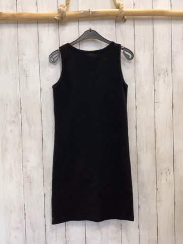   Kleid  Gr. 152  schwarz Rippen grau goldene Pailetten 