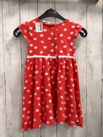   Kleid  Gr. 104  rot weiße Punke Schleife 