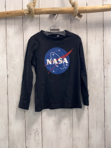   Langarmshirt  Gr. 116  schwarz Schrift Nasa