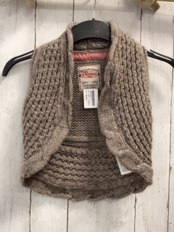 Review  Weste  Gr. 116  grau Strick 