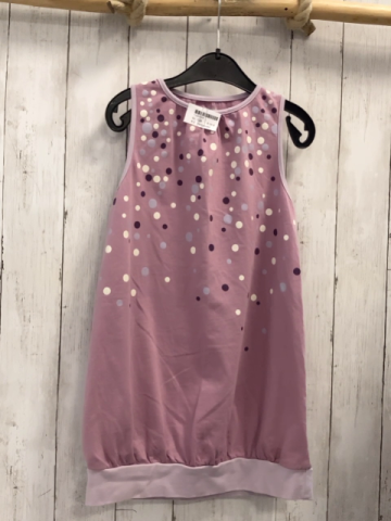Vertbaudet  Kleid  Gr. 128  flieder mit Punkten  lavendel Bund