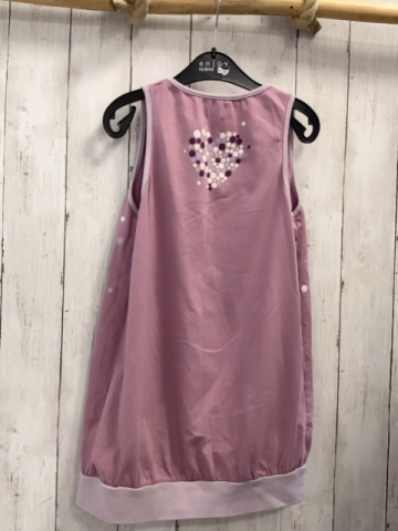 Vertbaudet  Kleid  Gr. 128  flieder mit Punkten  lavendel Bund