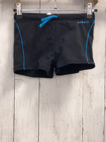 Decathon Badehose  Gr. 140  schwarz hellblauer Bund 