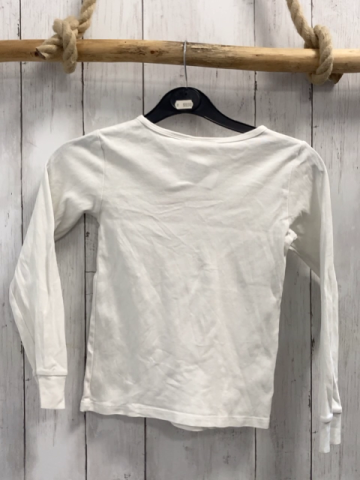 H&M Langarmshirt  Gr. 122  weiß Hase mit Glitzer 