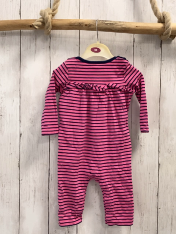 Ralph Lauren  Overall  Gr. 68  pink blaue Streifen grüner Reiter blauer Bund 